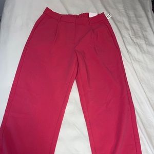 Pink Extra High-Rise Full Length Wide Leg Trousers.